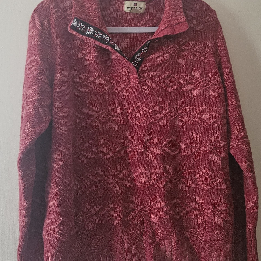 Woolrich Women's Textured Red Sweater